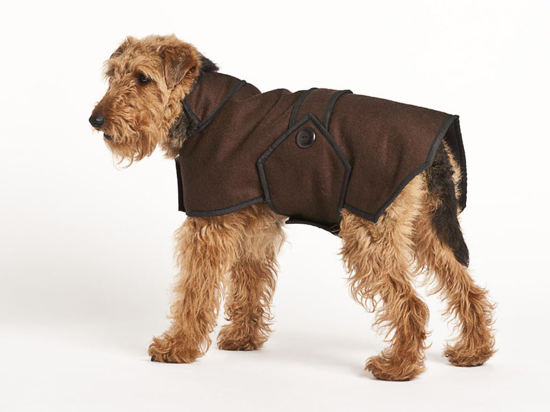 Wool Dog Coat (Brown)