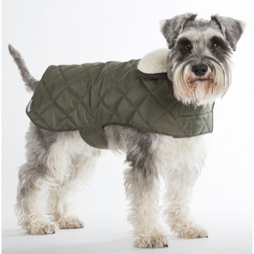 Quilted Dog Coat (Olive)