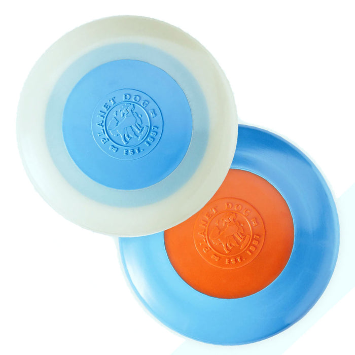 Orbee-Tuff® Zoom Flyer Glow Dog Toy (Blue/Orange & Glow)