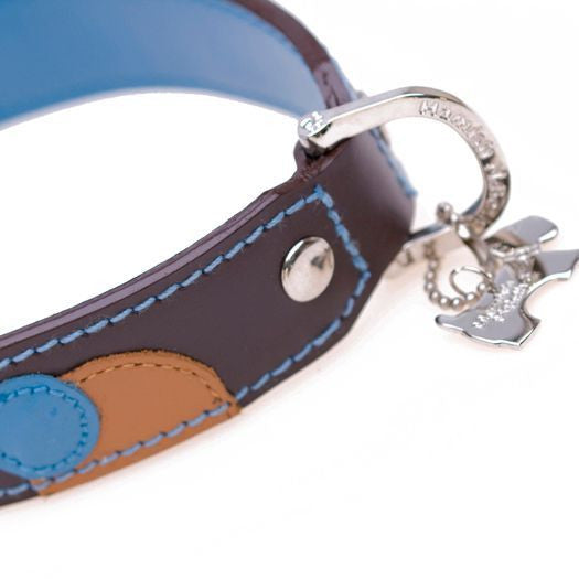 Monty Brown/Turquoise Dog Collar