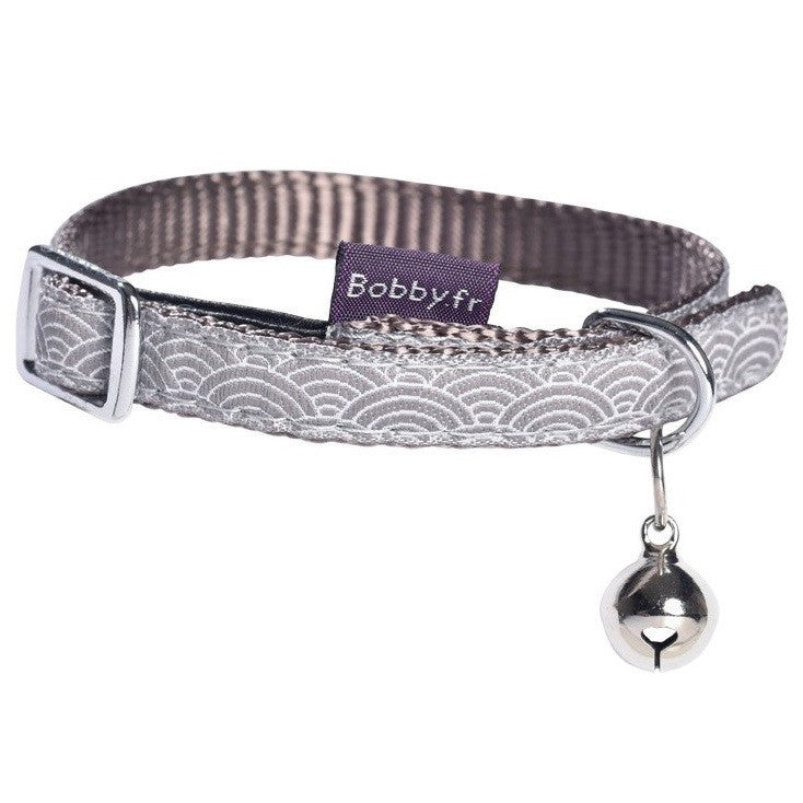 Collier pour Chat Seigaiha (Gris Taupe)