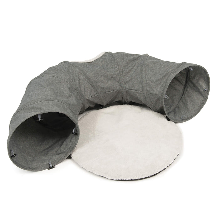 Vesper Cat Tunnel with Sleeping Cushion (Grey)