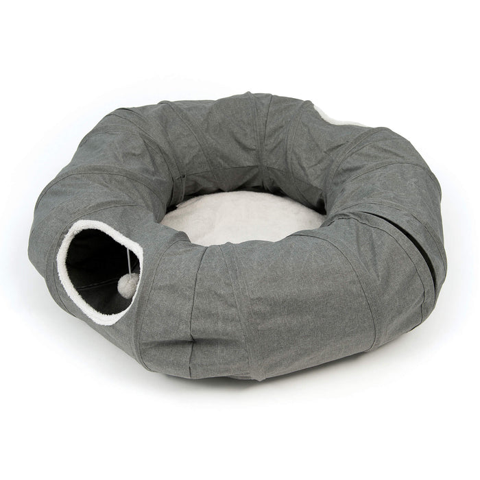 Vesper Cat Tunnel with Sleeping Cushion (Grey)