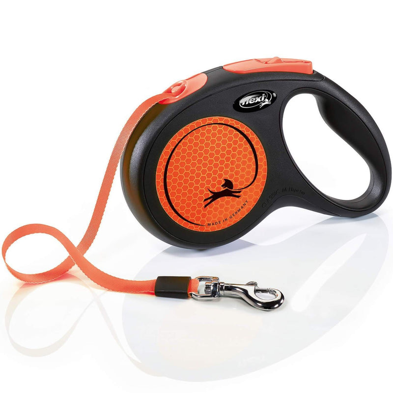 Flexi New Neon Laisse pour chien avec ceinture (Orange fluo)