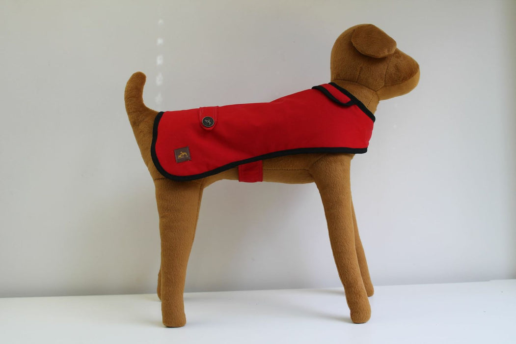 Manteau pour chien (coton ciré rouge)
