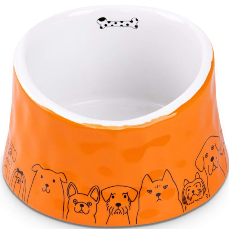 Pisa Gang Ceramic Dog Bowl (650 ml)