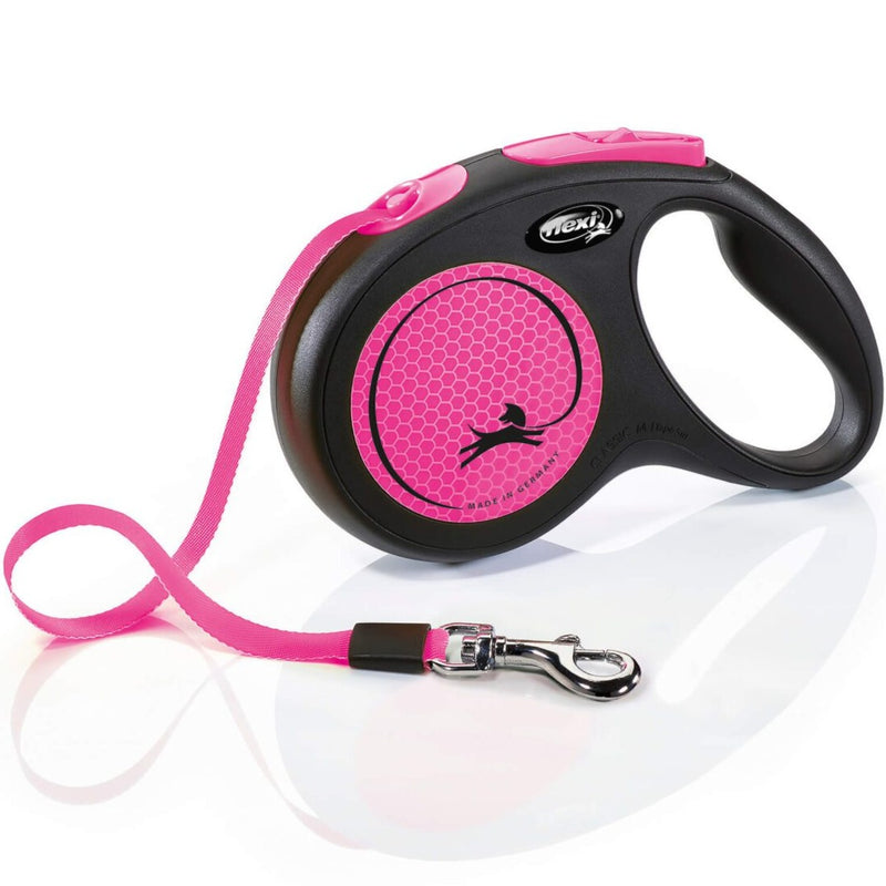 Flexi New Neon Dog Lead with Belt (Neon Pink)