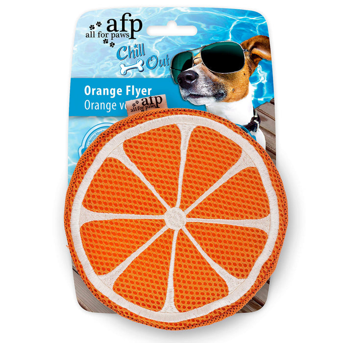 Chill Out Orange Flyer Dog Toy