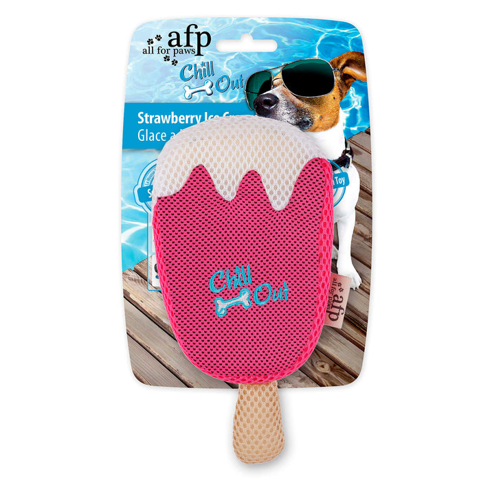 Chill Out Strawberry Ice Cream Dog Toy