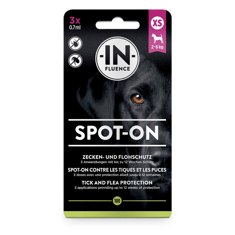 In-fluence Spot-On Protection contre les tiques et les puces pour chiens