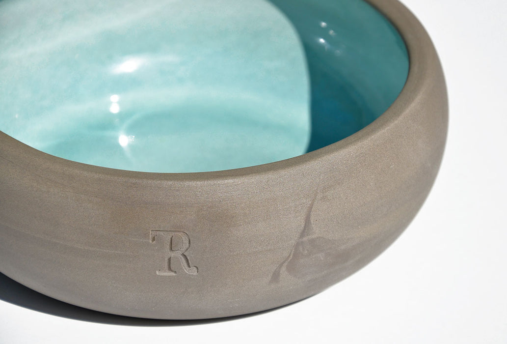 Ceramic Pet Bowl Pur (Aqua)