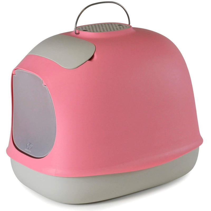 Minu Covered Cat Litter Tray (Pink)