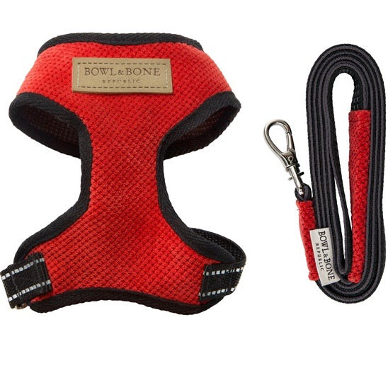 Candy Dog Harness & Lead Set (Red)