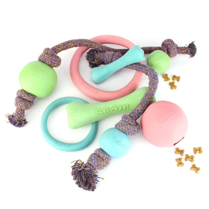 Beco Rubber Hoop dog toy (Green)