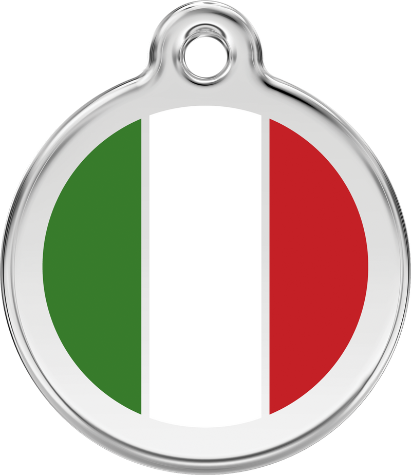 Hundemarke mit Italien-Flagge