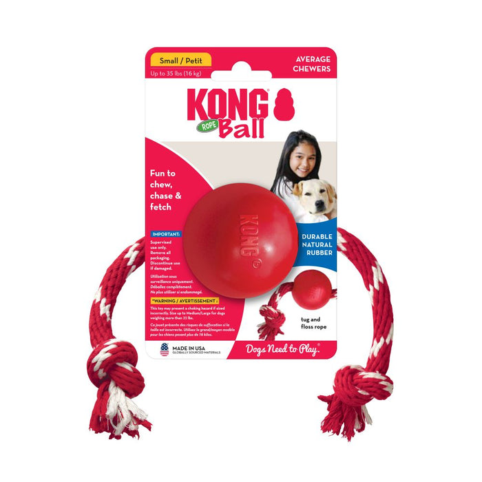Jouet pour chien en corde Kong Ball
