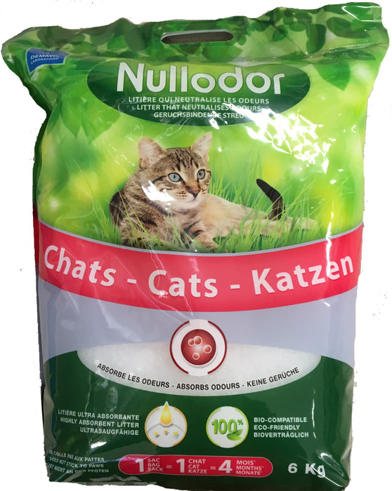 Litière pour chat en silice Nullodor (1,5 kg)