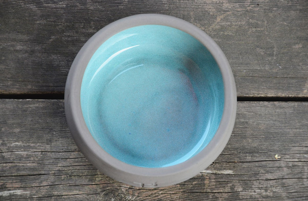 Ceramic Pet Bowl Pur (Aqua)