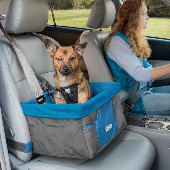 Dog Booster Seat Heather (Charcoal/Blue)