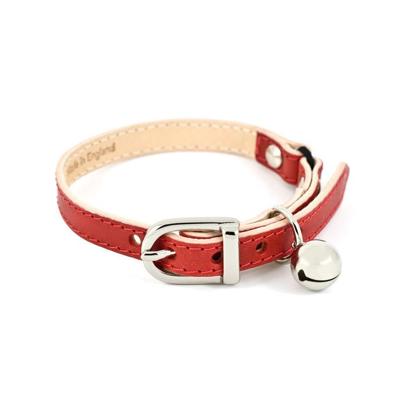 Leather Cat Collar (Red)
