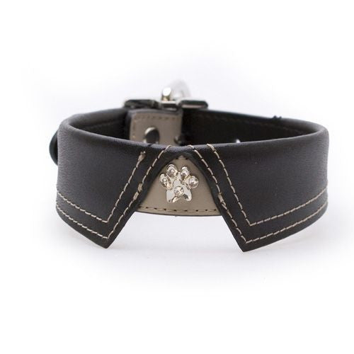 Savile Row Black/Beige Dog Collar